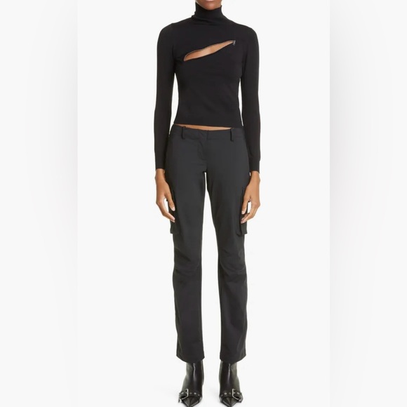 Miaou Otto Asymmetric Zip Turtleneck Sweater New Size Small - Picture 3 of 11